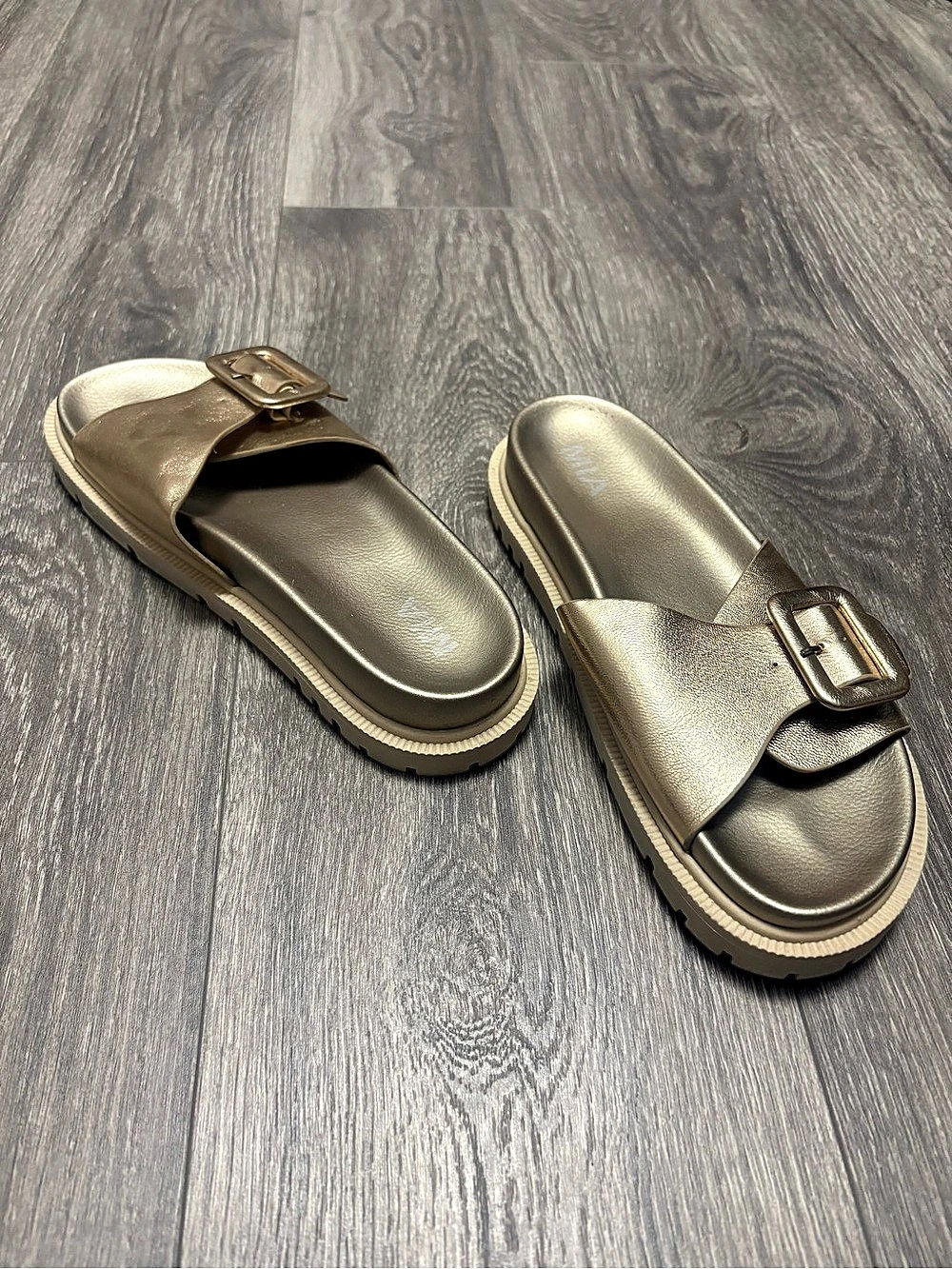 MIA Gold Buckle Sandals